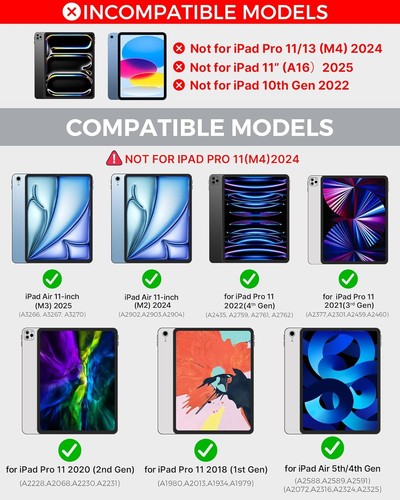typecase Touch Keyboard Case for iPad Air 11-inch M3 2025 M2 2024 & iPad Pro 11 - Picture 10 of 10