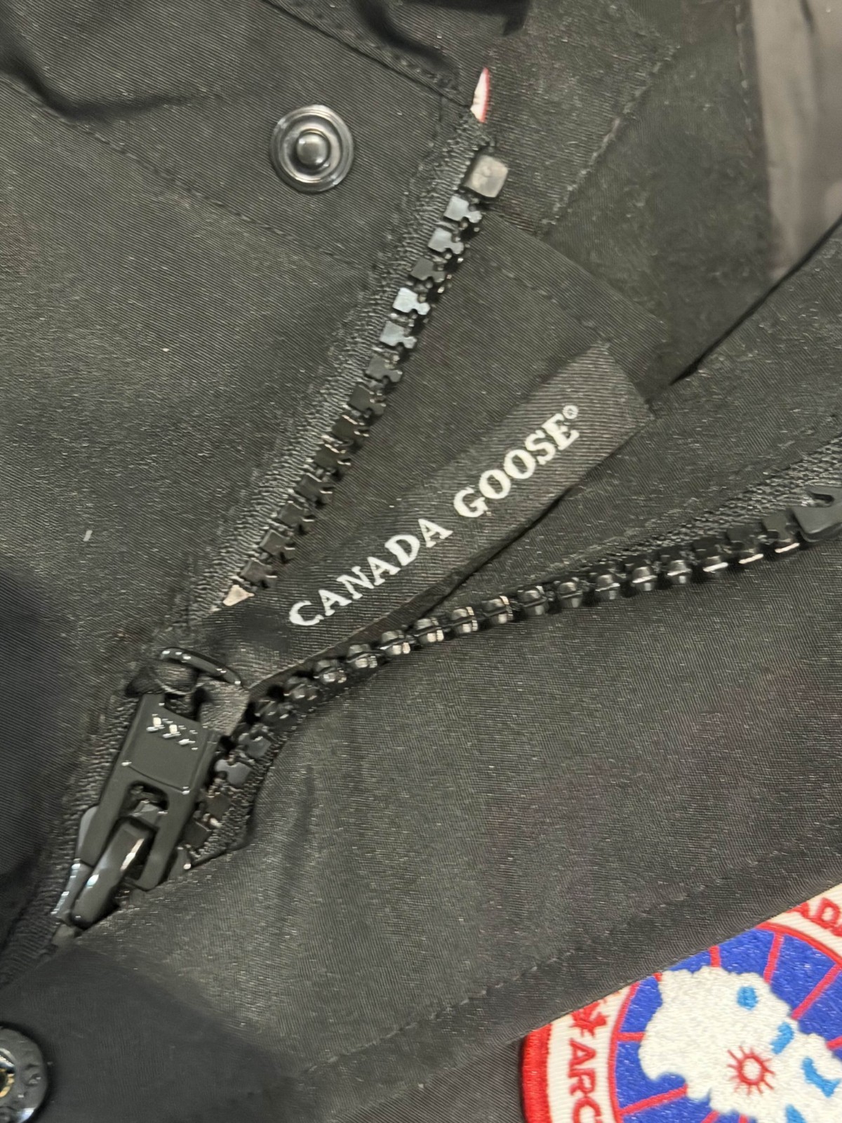 Canada Goose Logo Button Zip Freestyle Crew Puffer Vest Black Men's Size M thumbnail 7