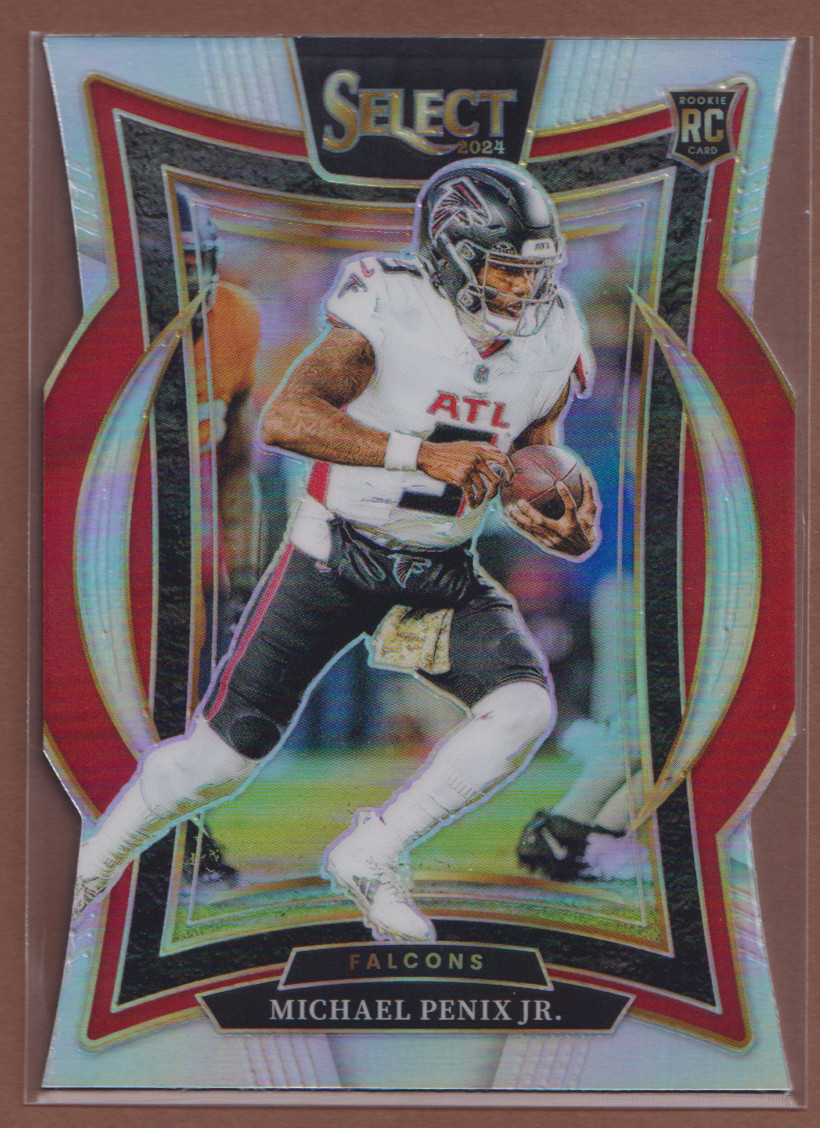 Michael Penix Jr. RC #80 2024 Panini Select Concourse Silver Prizm Die-Cut