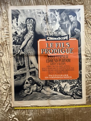  ️ French Movie Poster LE FILS PRODIGUE   Lana Turner MGM RARE 1950s