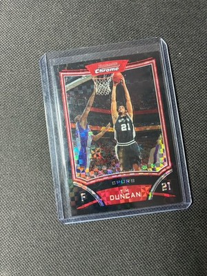 2008-09 Bowman Chrome X-Fractor #21 Tim Duncan #/299 SPURS