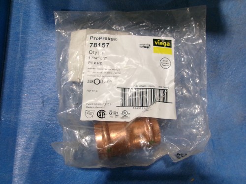 Viega 78157 ProPress Copper Reducer 1-1/4" x 1" P1 x P2