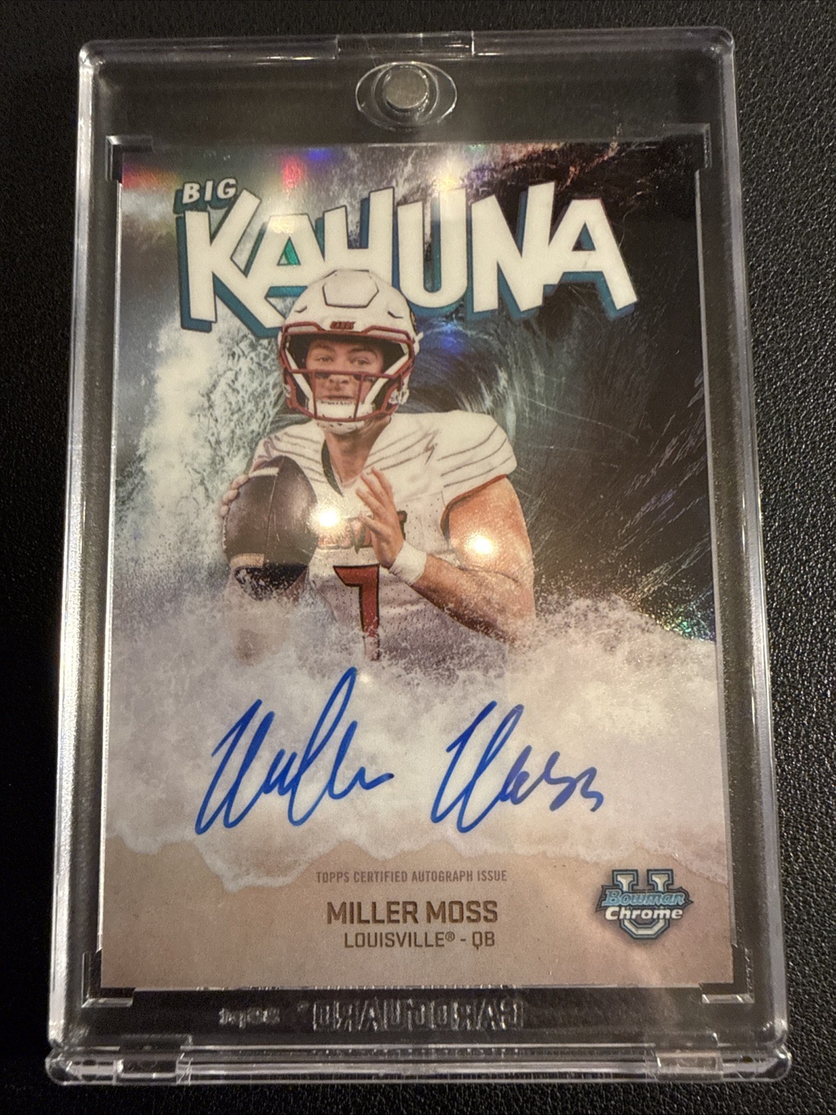 2025 Bowman University Chrome BK-MM Miller Moss Big Kahuna Auto Case Hit SSP