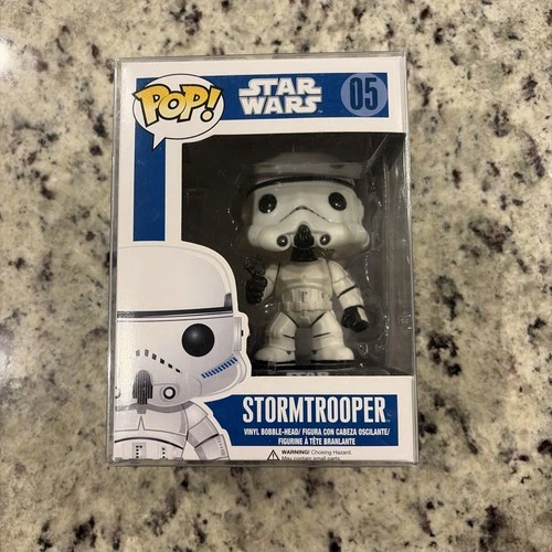 Funko Pop! Star Wars STORMTROOPER #05 Blue Box W/protector
