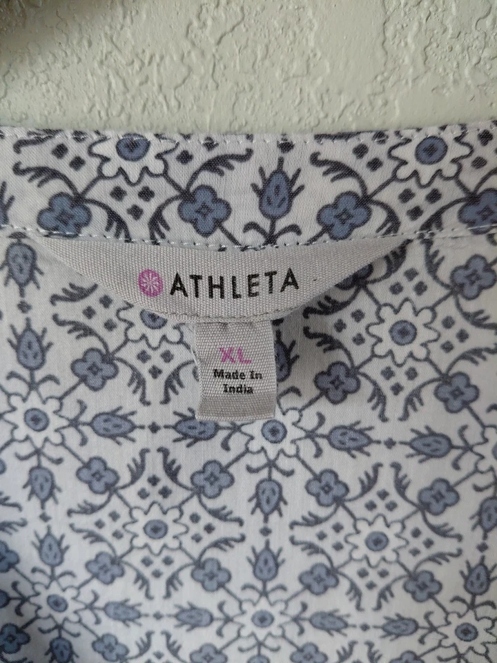 Athleta Womens XL Long Sleeve Tunic Top Swim Cover up Vacation Pool Swim Beach - Image 2 of 4