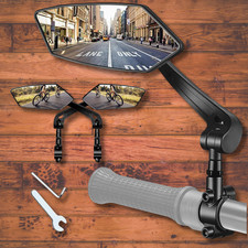 2x Cycling MTB Bike Mirrors 20-22mm For Mountain Road E-Bike Scooter Back Mirror