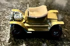 Vintage 1968 Hot Wheels "Redline" Gold Colored Hot Heap Toy Car! w/ Windshield!