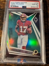 TERRY MCLAURIN 2019 PANINI PHOENIX GREEN PRIZM RC #D /25 psa 10