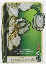 vintage PERRIER-JOUET Champagne 1-Page PRINT AD 1994 iconic Japanese anemone