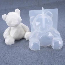 3D Teddy Bear Silicone Mould Epoxy Resin DIY Craft Making for DIY Nail Jewellery