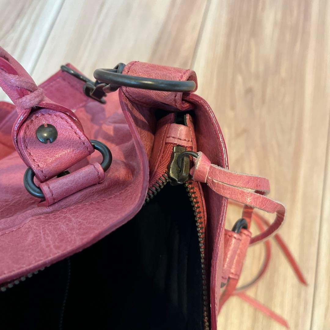 Balenciaga The First Bag Pink Leather Satchel Designer Handbag Iconic Style thumbnail 8