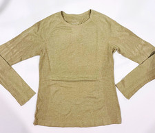 FIGS Salta Seamless Long Sleeve Underscrub Shirt Women's Medium M Tan Khaki
