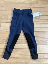 Kerrits Kinder sitzen eng Windpro Knie Patch Reithose Strumpfhose Neu mit Etikett Small indigo