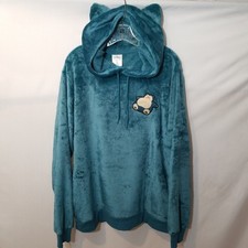 XL Pokemon Snorlax Fuzzy Hoodie with Ears chest 52 in