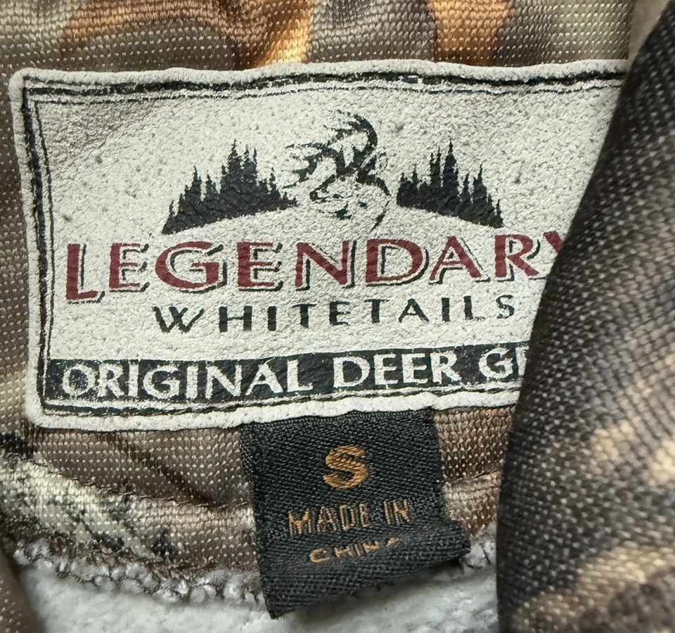 Legendary Whitetails AOP Camo Hoodie S Mens Realtree Style Hunting Sweatsirt - Image 3 of 4