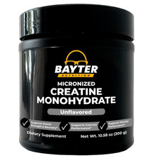 Bayter Nutrition Micronized Creatine Monohydrate Powder Unflavored 60 Servings