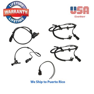 4 ABS Wheel Speed Sensor F & R &Connector Fit Explorer Mercury Mountaineer 06-10