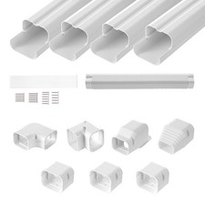 VEVOR 3" W 15.8Ft Line Set Cover Kit For Mini Split/Central Air Conditioner PVC