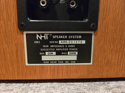 Peerless 831727 Woofer-8 Ohm For NHT SW2 Passive Subwoofer
