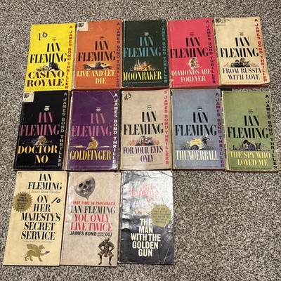 Complete Ian Fleming James Bond 007 13 Book Set   Signet Paperbacks   1954 1966