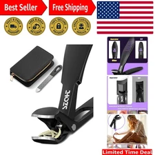 Large Heavy Duty Toenail Clippers with Angled Blade & Catcher for Clean Trimming