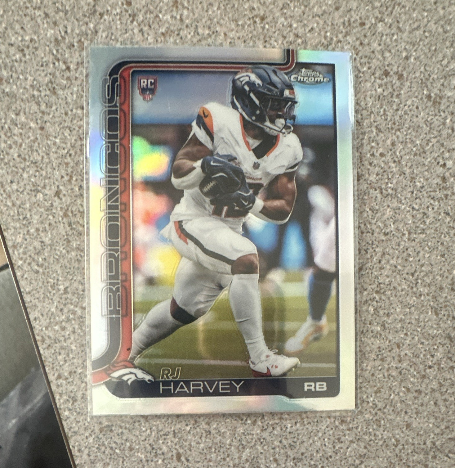 Topps 2025 Chrome Refractor RJ Harvey RC #330 Denver Broncos NFL