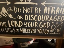 Joshua 1:9 Do Not Be Afraid Christian Wall Plaque Home Décor