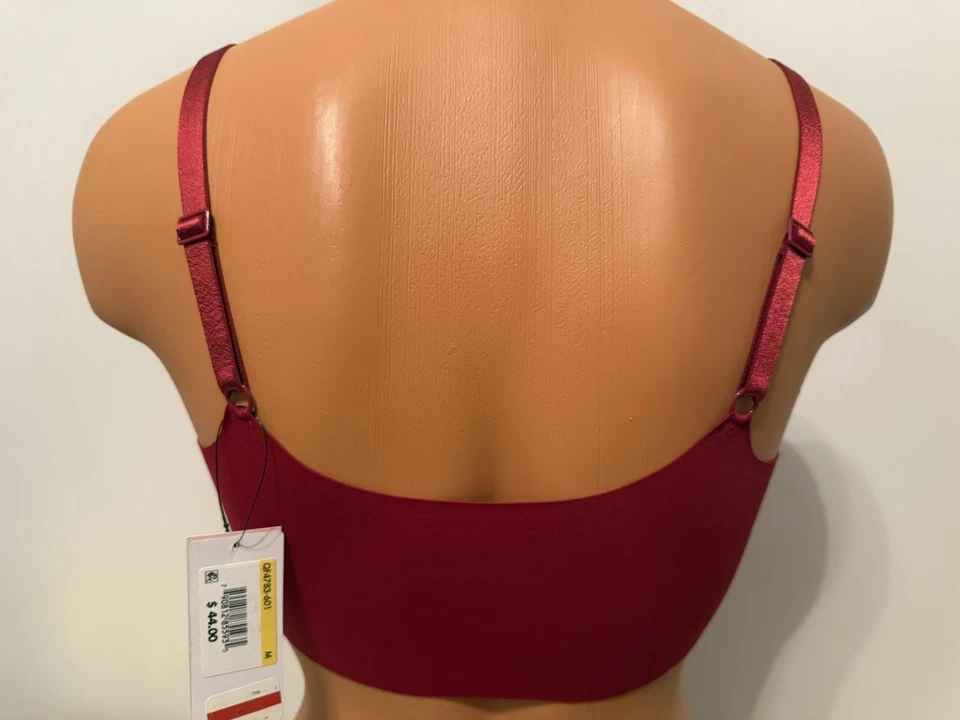 NWT Calvin Klein “Invisibles”  Pull Over Wire Free Bra Bralette Red Size Medium - Image 2 of 4