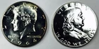 *MIXED DATE FRANKLIN & KENNEDY PROOF HALF DOLLAR LOT* *2 TOTAL COINS* NR #G4157