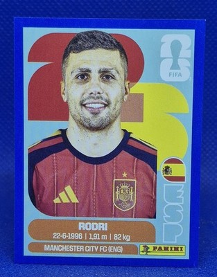 スポーツ選手 PANINI RODRI 09/10 2026 Panini FIFA World Cup Sticker Rodri #ESP 10 - Blue Border | eBay
