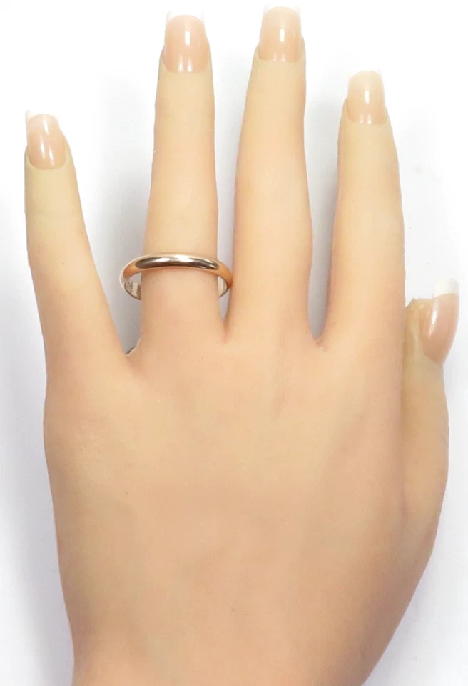 Antique 1920's MFG H Men's Wedding Band 8K Rose Gold Ring Size 13.5 3.59MM Width — 第 2/4 张图片