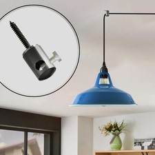 Swag Hook Adjustable Metal Ceiling Mount with Screws for Pendant Light Cables