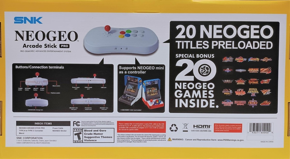 Neogeo Arcade Stick Pro, New | eBay