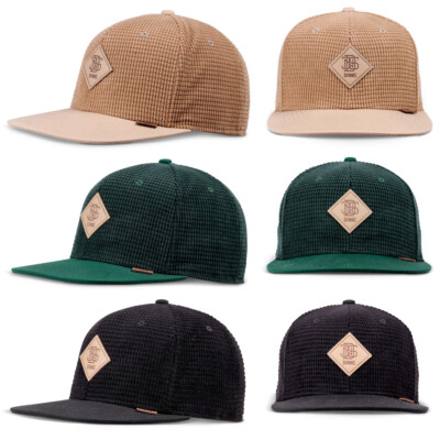 Djinns 6 Panel Snapback Waffle Cord Basecap Baseballkappe Unisex Logo Patch Neu