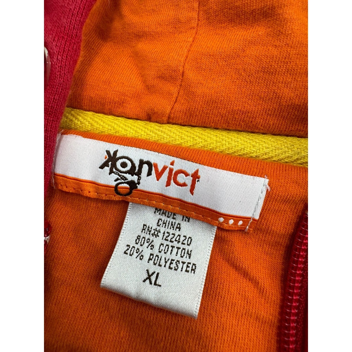 Konvict Hoodie Jacket Full Zip Akon 2000s Vintage Y2K XL | eBay