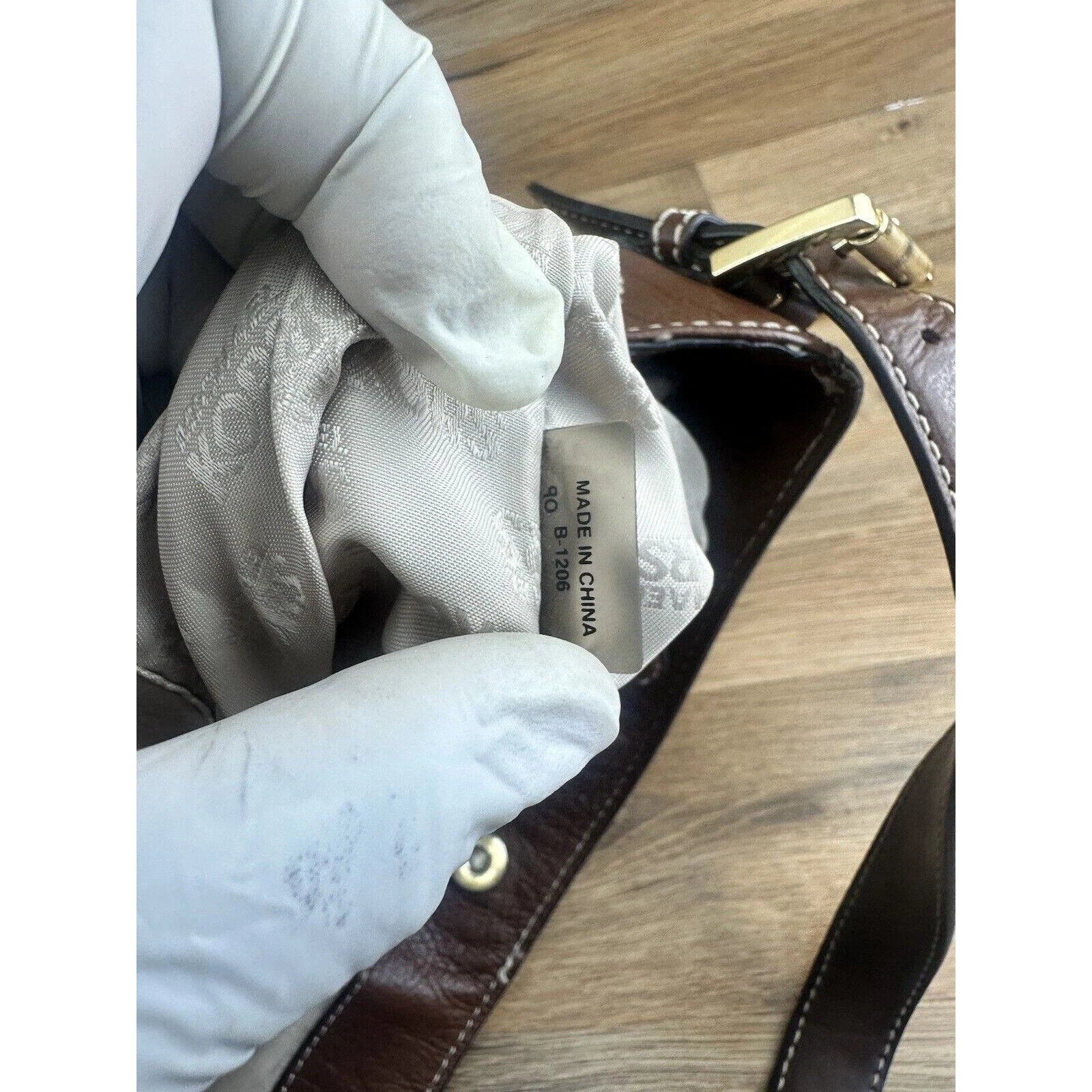 BORSA A TRACOLLA MICHAEL KORS grigia e marrone in camoscio e pelle