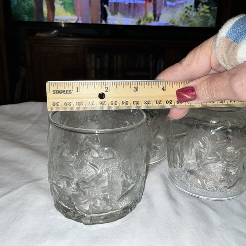 ANCHOR HOCKING 8 Oz TUMBER CLEAR LEAVES & ACORNS PRESSED PATTERN GLASS AHC45 VTG - Picture 17 of 24