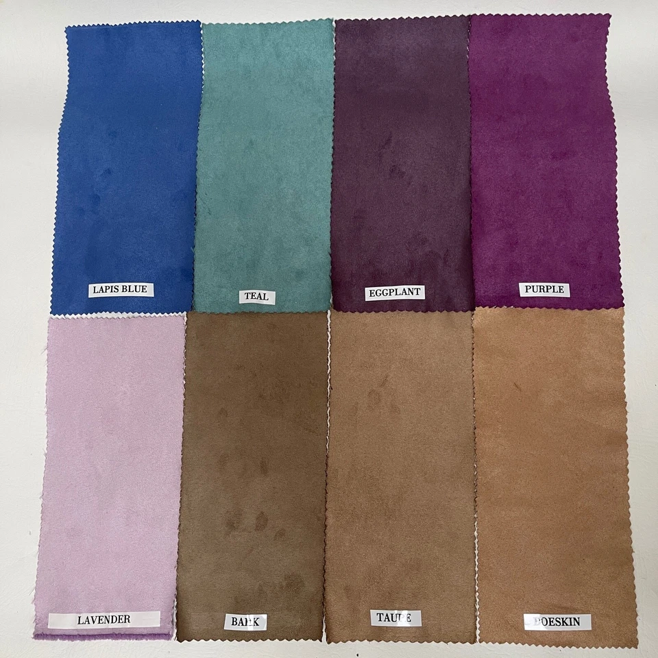 Suede Faux Fabric Upholstery 35 Colors 58" Wide 250gsm By the Yards or Sample - Image 3 of 4