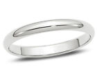 3mm Wedding Band Ring Ladies 14K White Gold