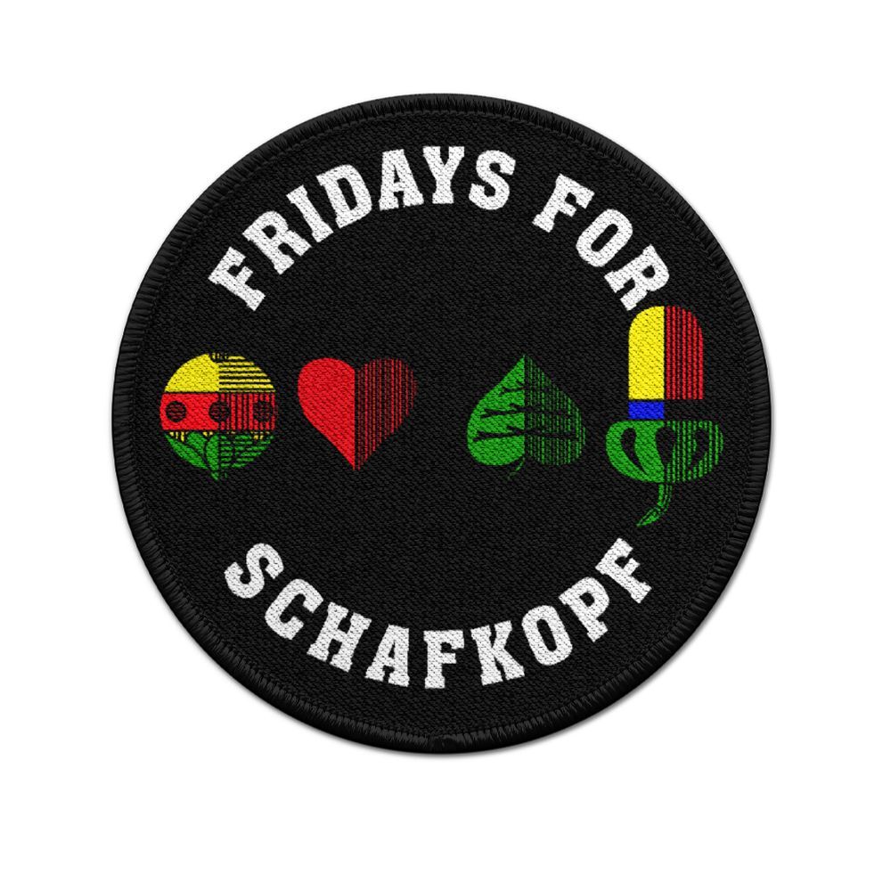 Patch Fridays for Schafkopf Klett Humor Fun Symbole Kartenspiel#39448