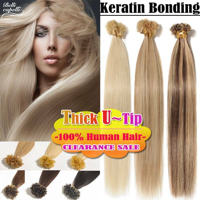 16-24 Inch Nail U Tip Keratin Remy Human Hair Extensions  display picture 2