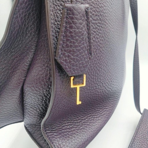 Tom Ford Alix Hobo Shoulder Bag Purse Handbag w/Pouch & Dust Bag Leather Purple - Picture 7 of 12