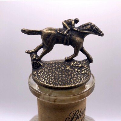 Blanton's Bourbon Whiskey Horse & Jockey Cork Bottle Stopper ''A  Horse Racing
