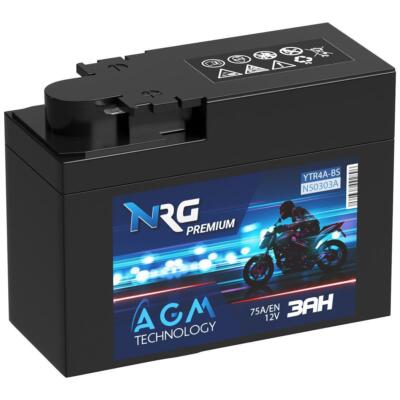 NRG YTR4A-BS AGM Roller Batterie 3Ah 12V Motorrad ITX4A-BS YTX4A-BS Honda SJ50