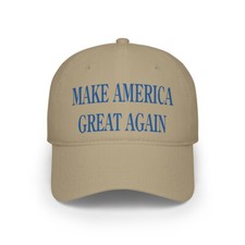 President Donald J Trump Make America Great Again MAGA Blue Text Low Profile