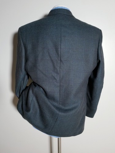 Vintage Jones NY 44L Green Purple Brown Wool Tweed Blazer Sport Jacket Coat - Picture 4 of 7