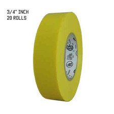TapesSupply 20 rolls yellow electrical tape 3/4" x 66 ft