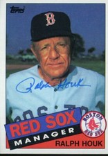 1985 Topps RALPH HOUK Signed Card autograph RED SOX