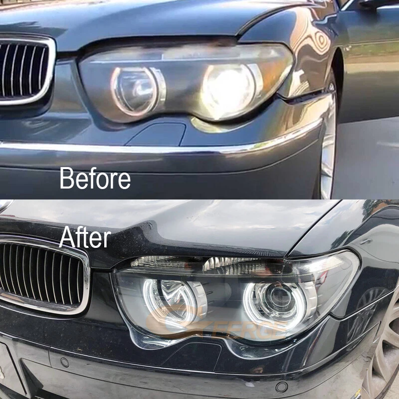 Anillos de halo ojos de ángel LED para BMW Serie 7 E66 E65 745i 750i 760i DRL DTM Foto 3 de 4