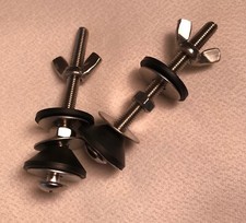 Stainless Steel Bolts, 1/4 inch by 3-Inch Attaches Toilet Seat or Toilet tank